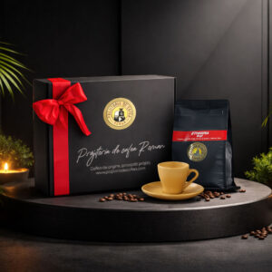 Cutie cadou Cafea de origine 250g + ceașcă